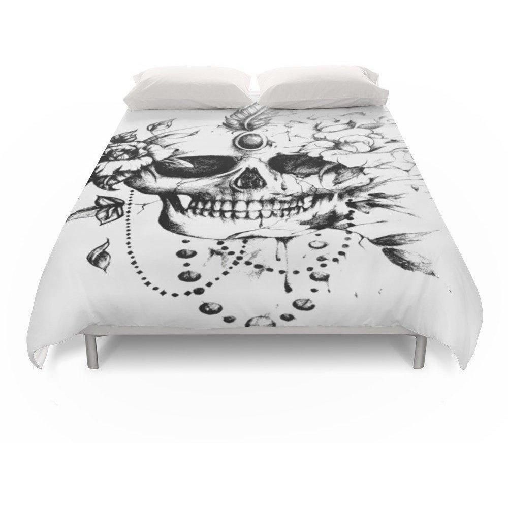Skull And Roses Bedding Set