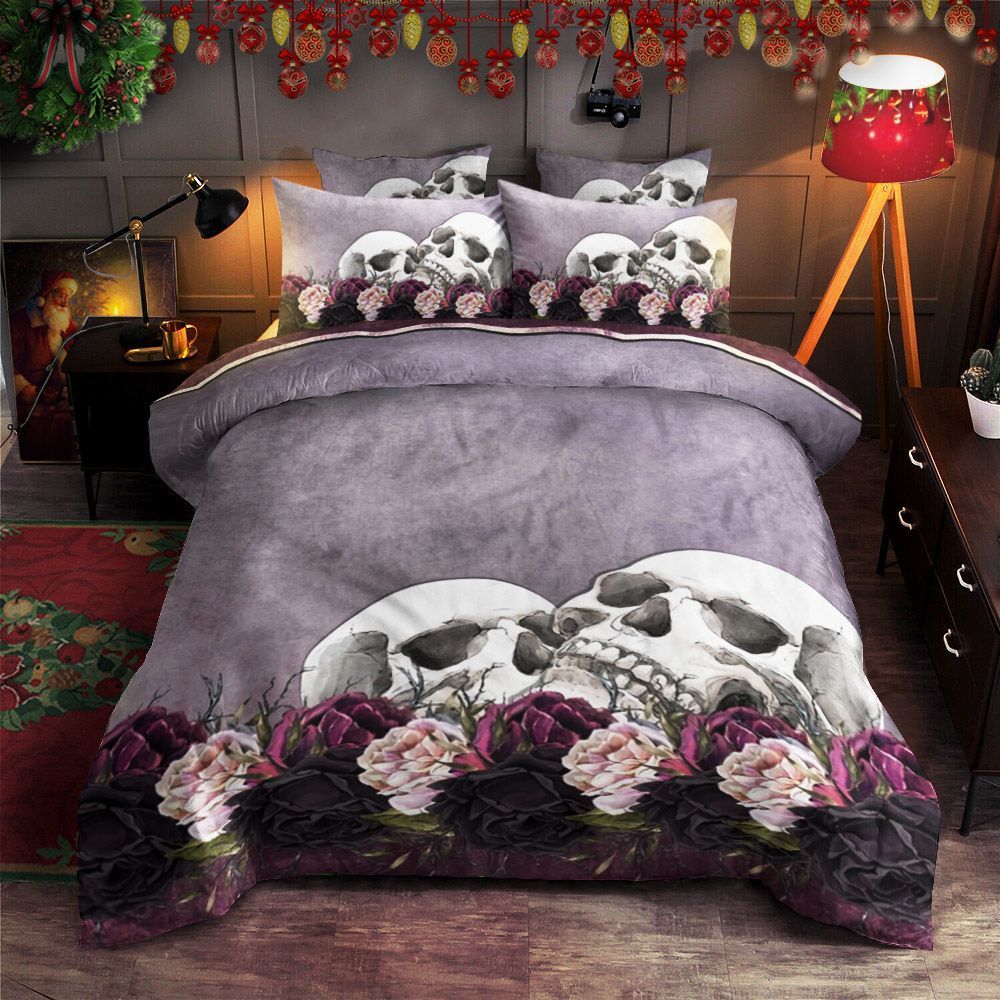 Skull And Roses Bedding Set