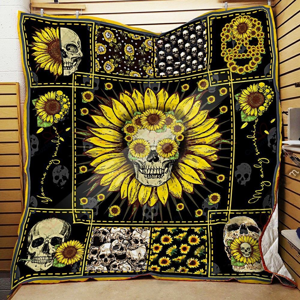 Skull And Sunflower GS-CL-KC0408 Quilt Blanket