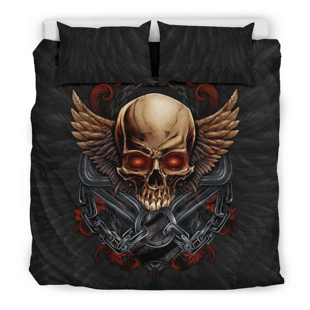 Skull And Wings Bedding Set