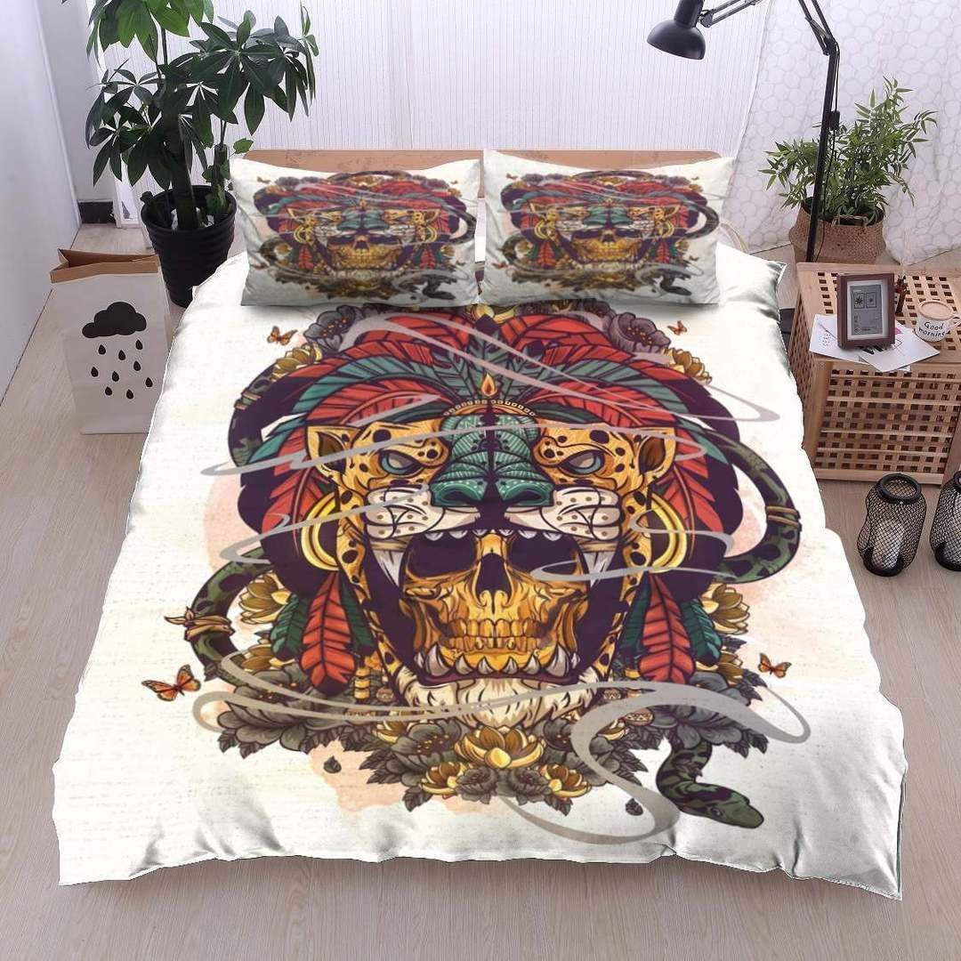 Skull Animal Native American Bedding Set