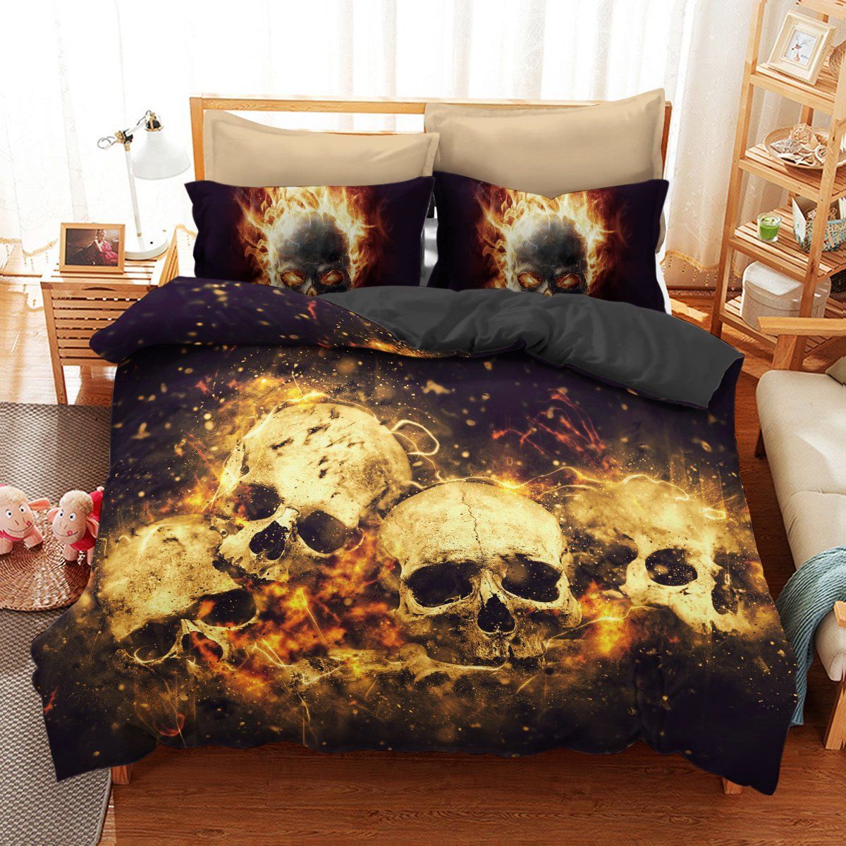 Skull Art 3D Bedding Set