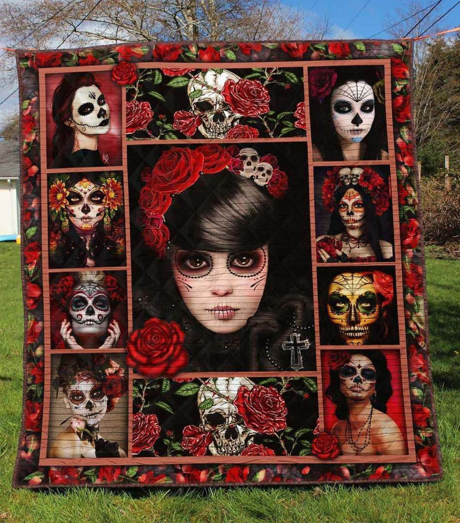 Skull BI020807C TBG Quilt Blanket
