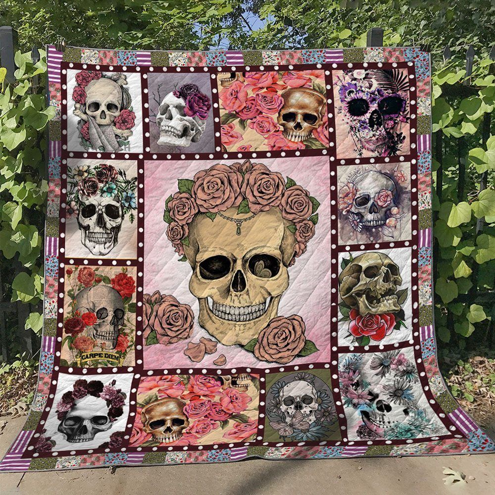 Skull BI030802C TBG Quilt Blanket
