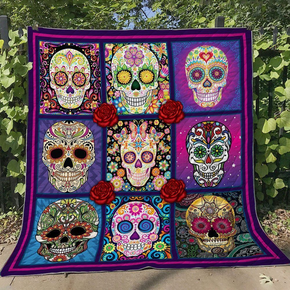 Skull BI080710B TBG Quilt Blanket