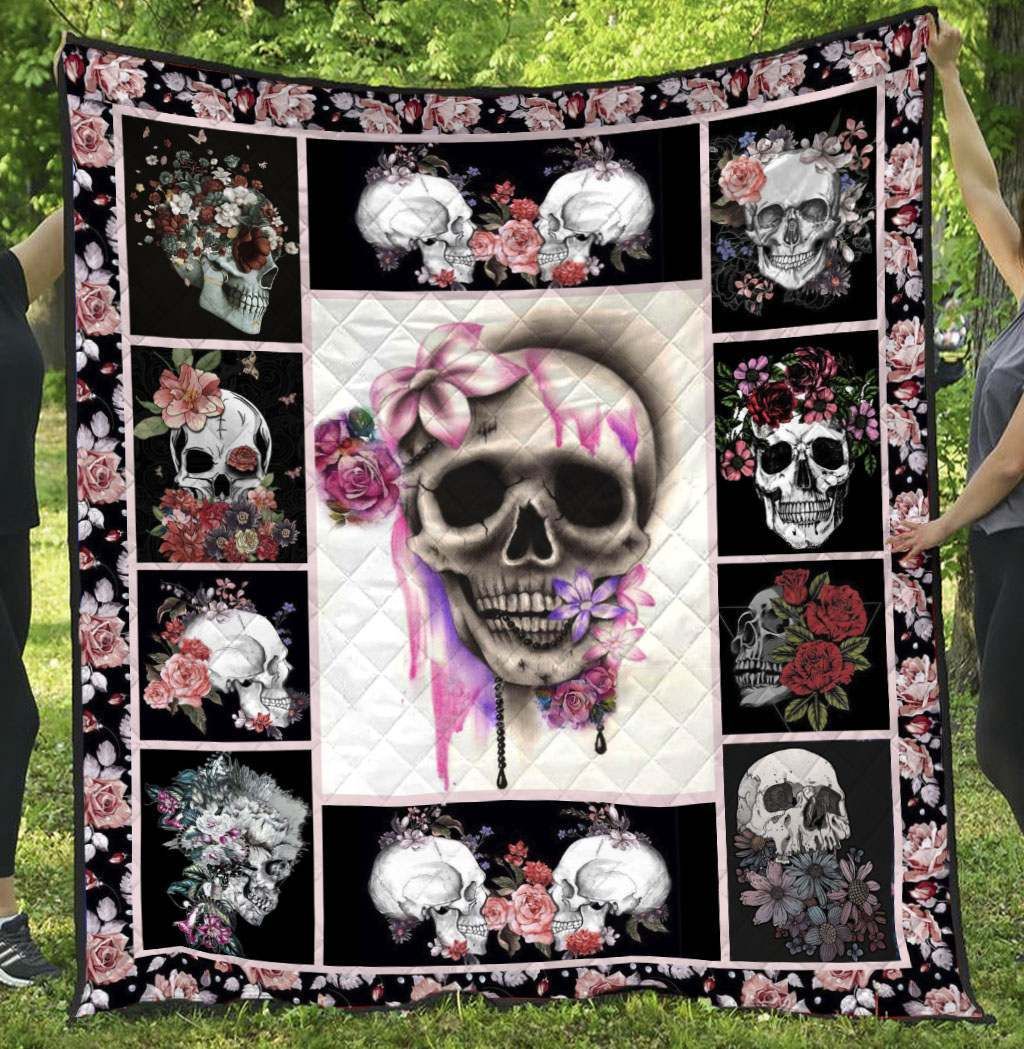 Skull BI100703B TBG Quilt Blanket