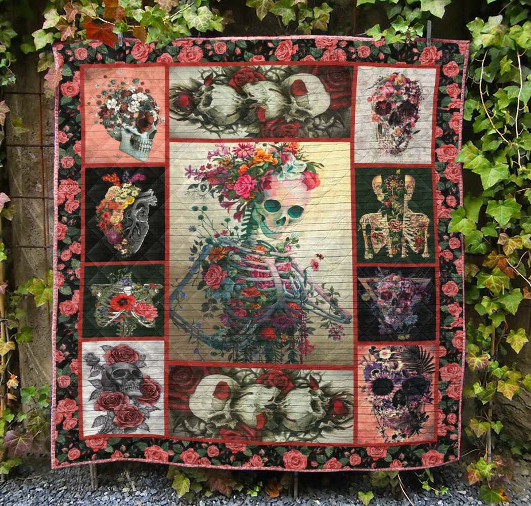 Skull BI100704B TBG Quilt Blanket