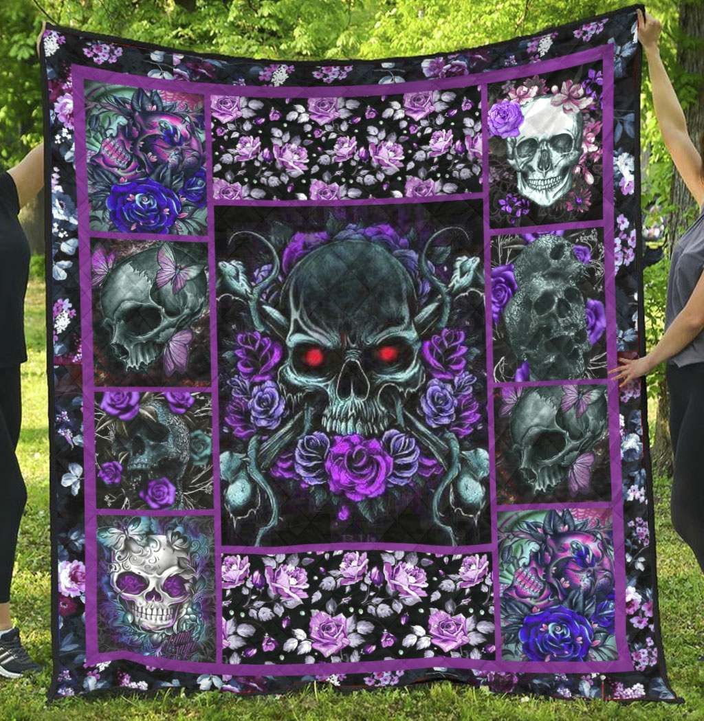 Skull BI160701B TBG Quilt Blanket