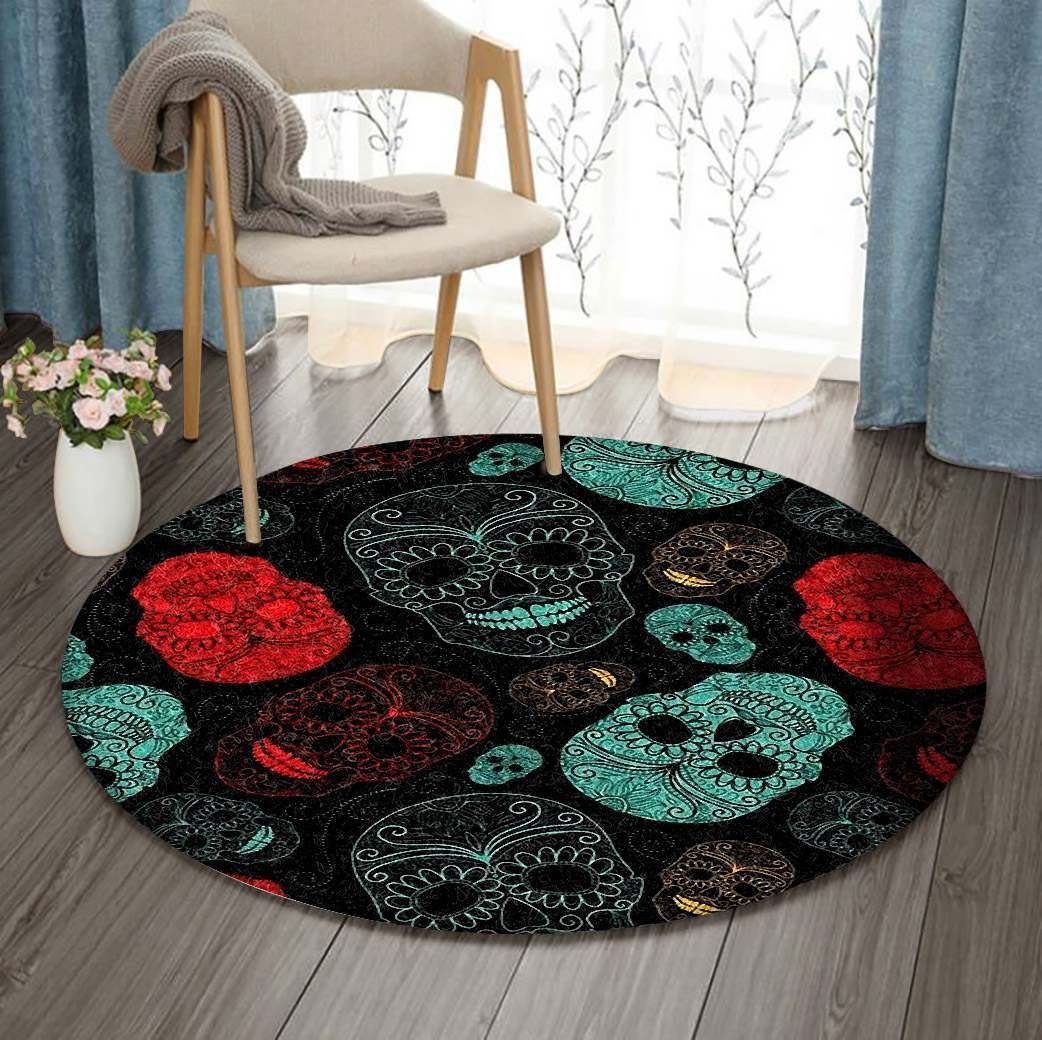 Skull Round Carpet