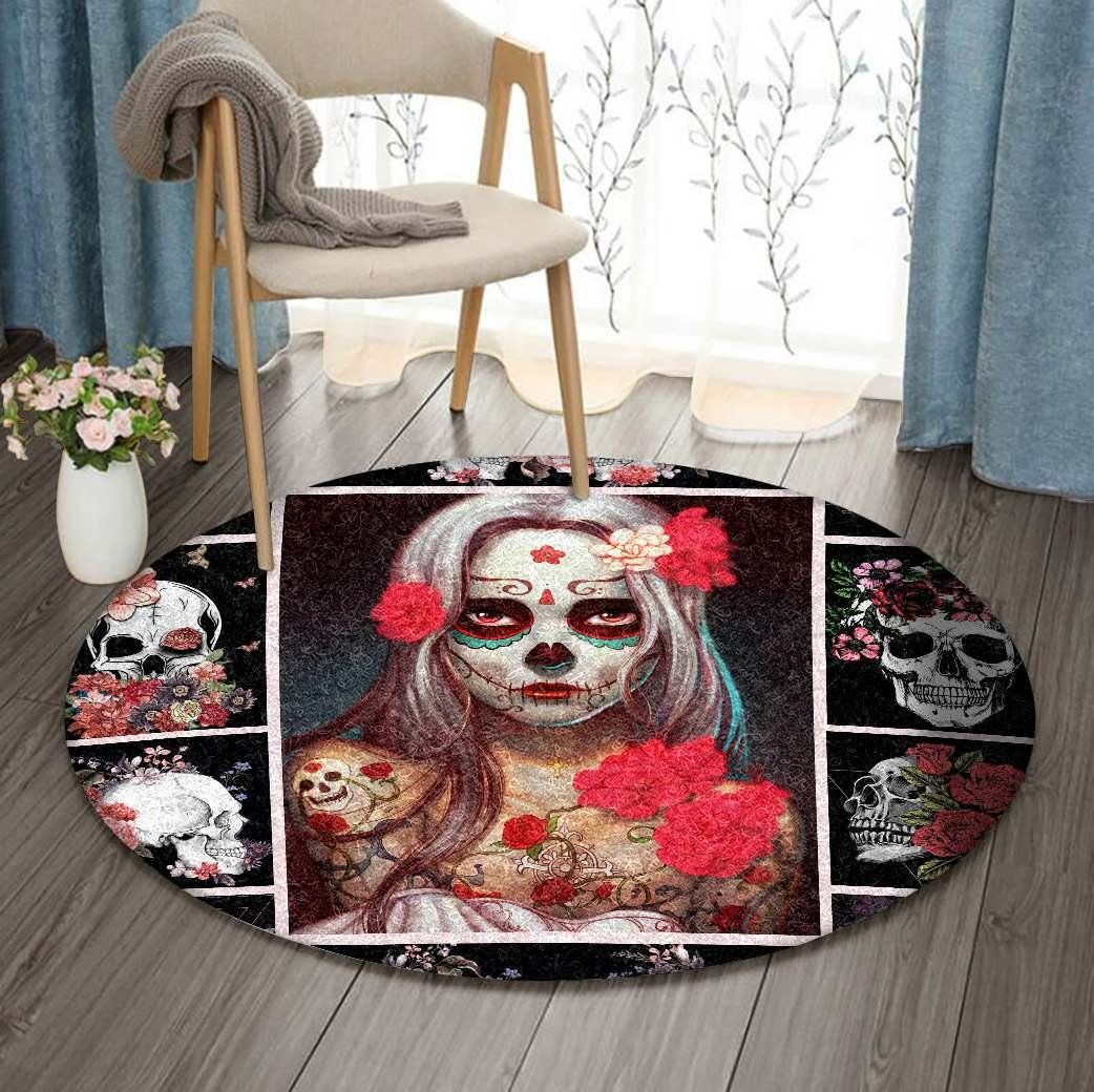 Skull Round Carpet