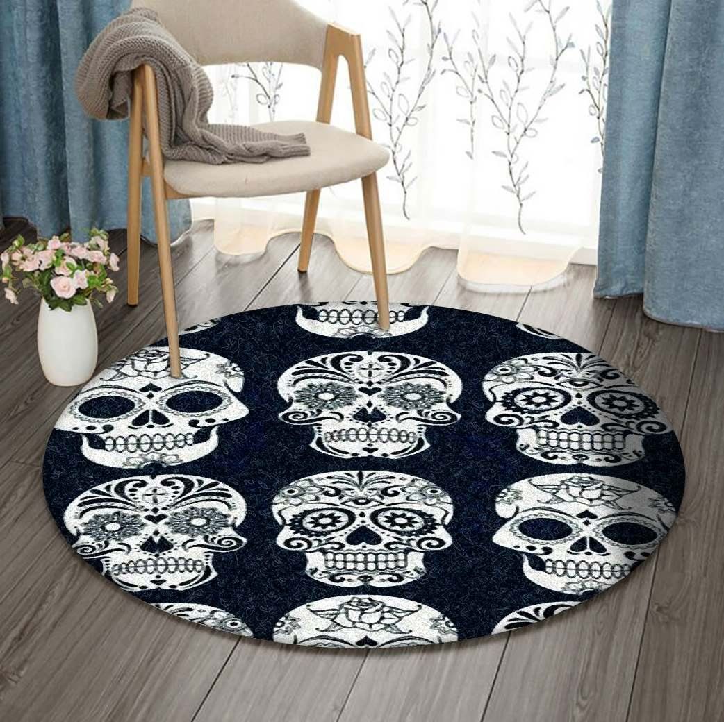 Skull Round Carpet