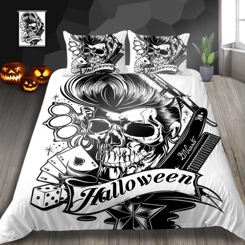 Skull Black Rock Printed Bedding Set