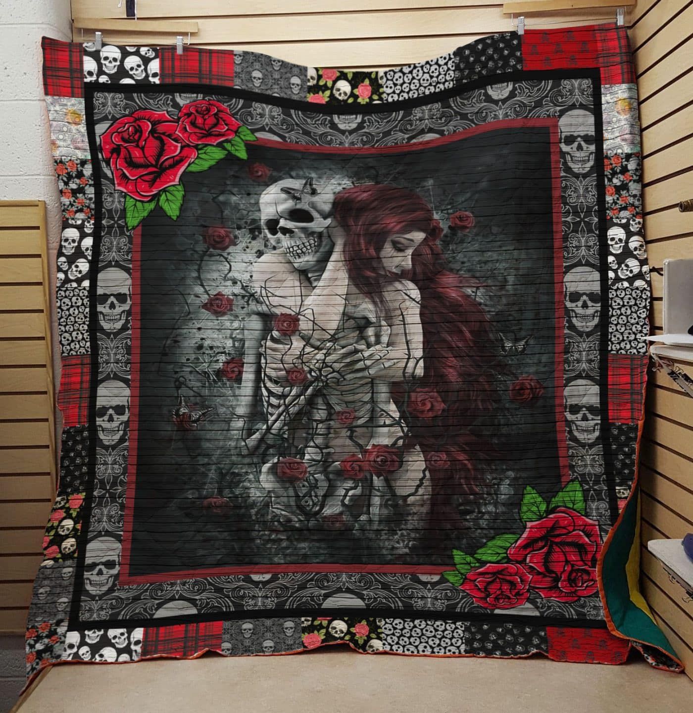 Skull Blind In Love Quilt Blanket DHC020120440TD