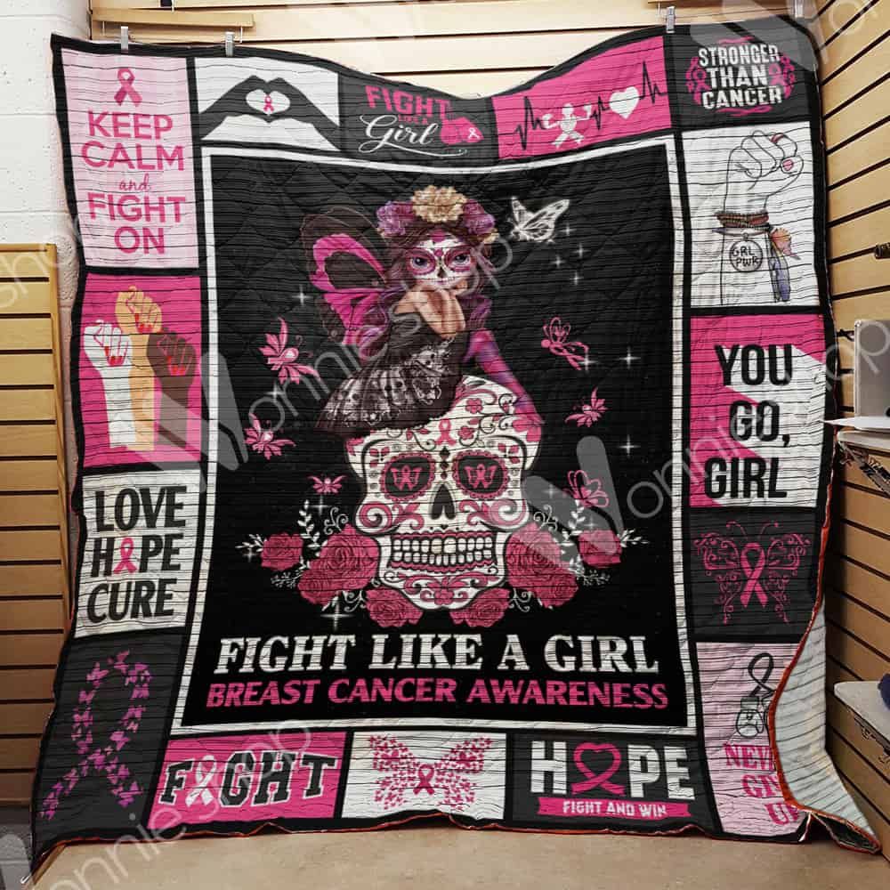 Skull Breast Cancer Quilt Blanket DHC03021104TD
