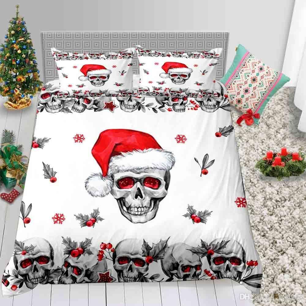 Skull Christmas Bedding Set