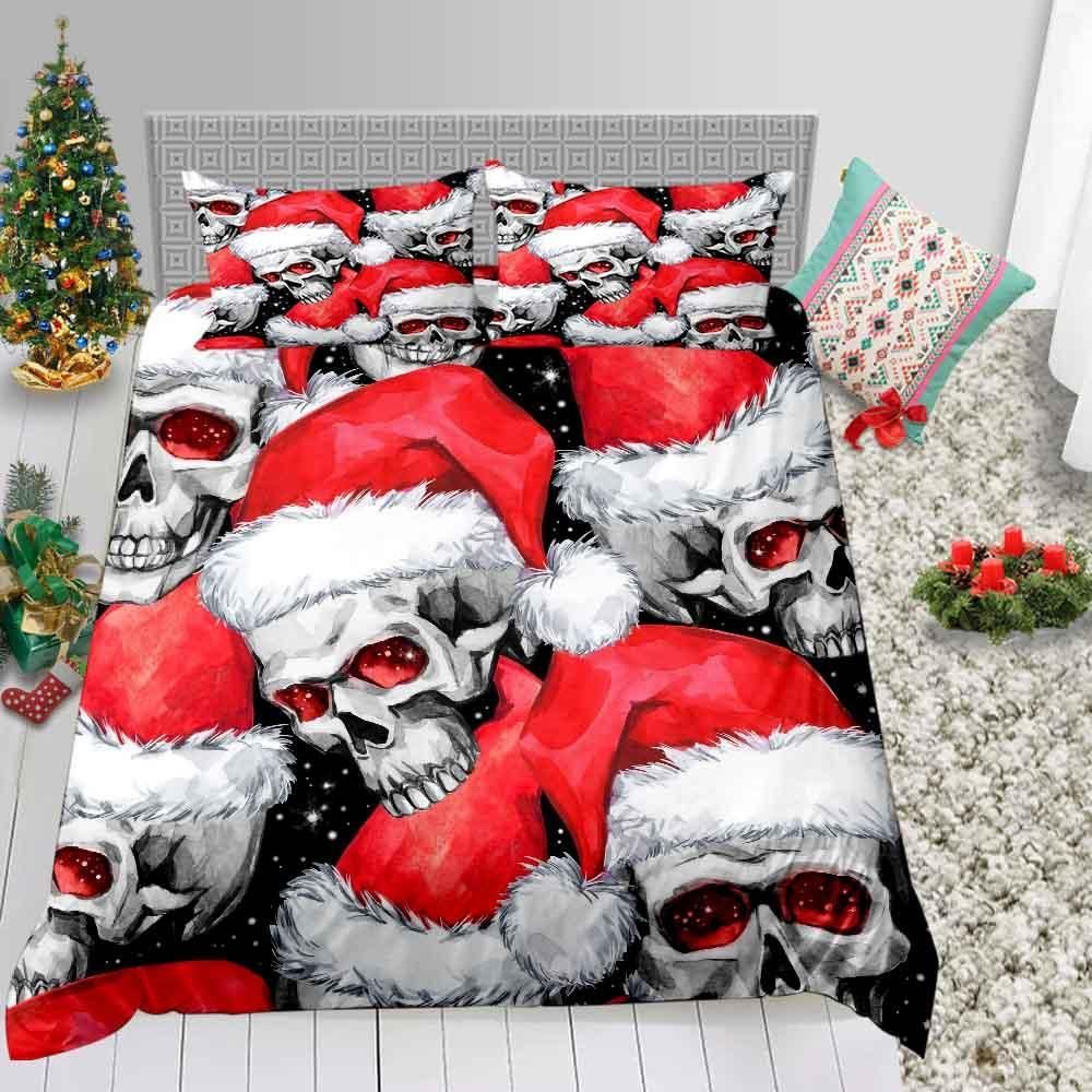 Skull Christmas Bedding Set