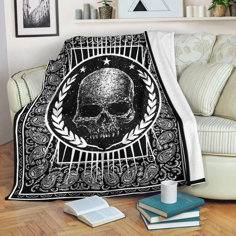 Skull Sherpa Fleece Blanket
