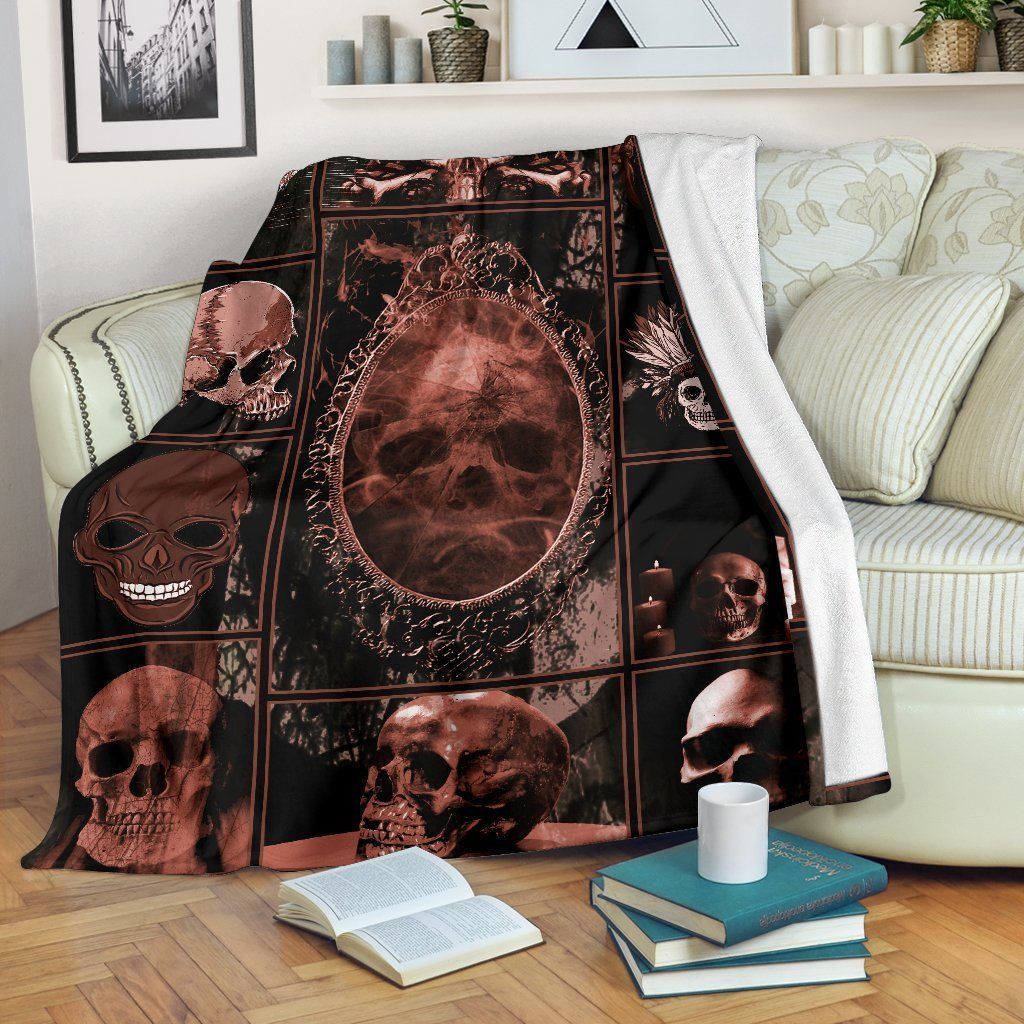 Skull Sherpa Fleece Blanket