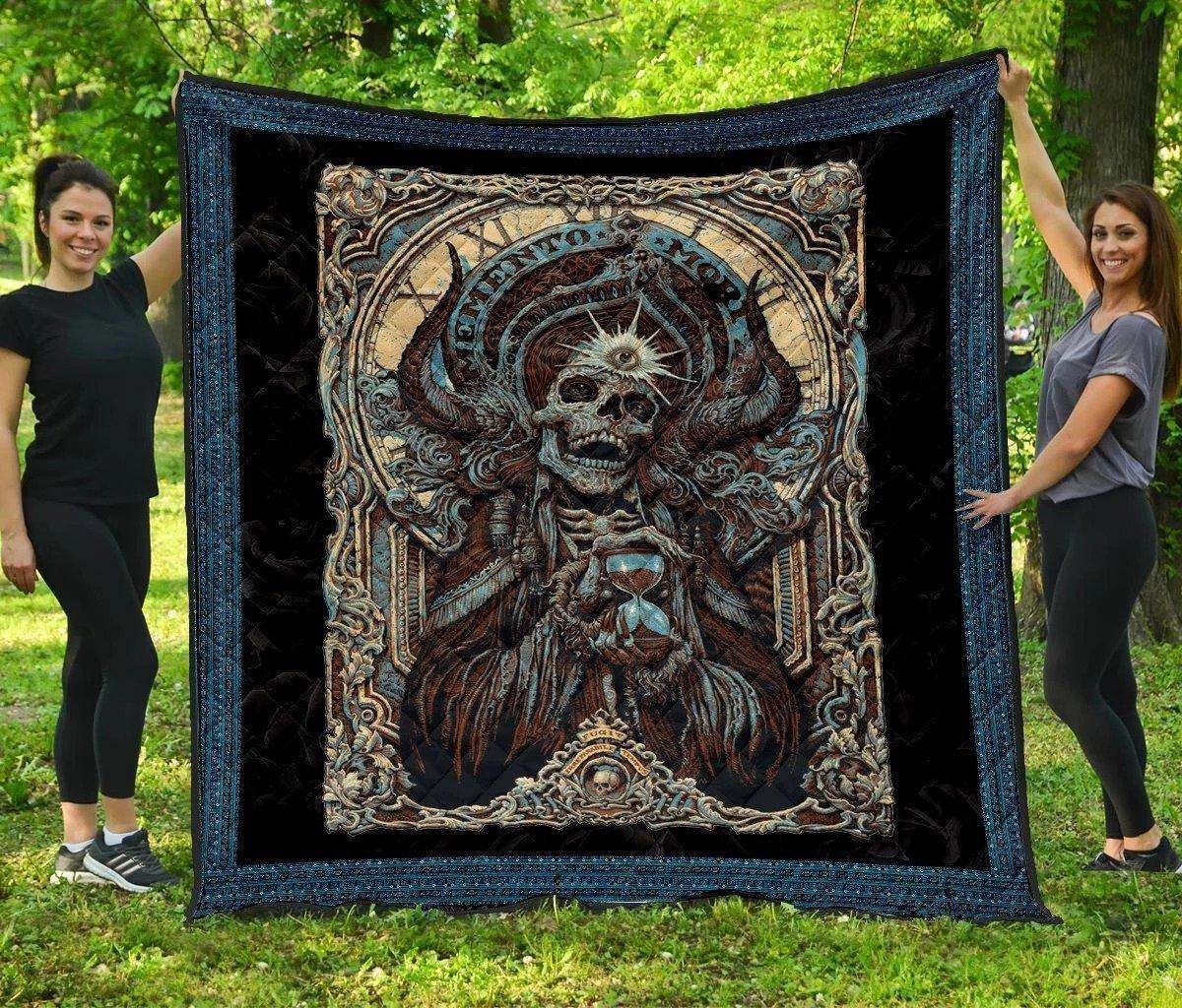 Skull CLA0810428Q Quilt Blanket