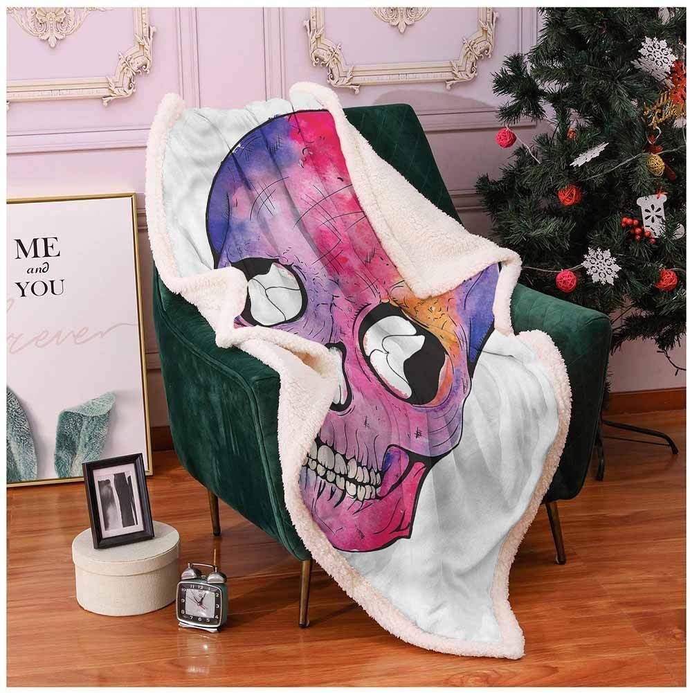 Skull Sherpa Fleece Blanket