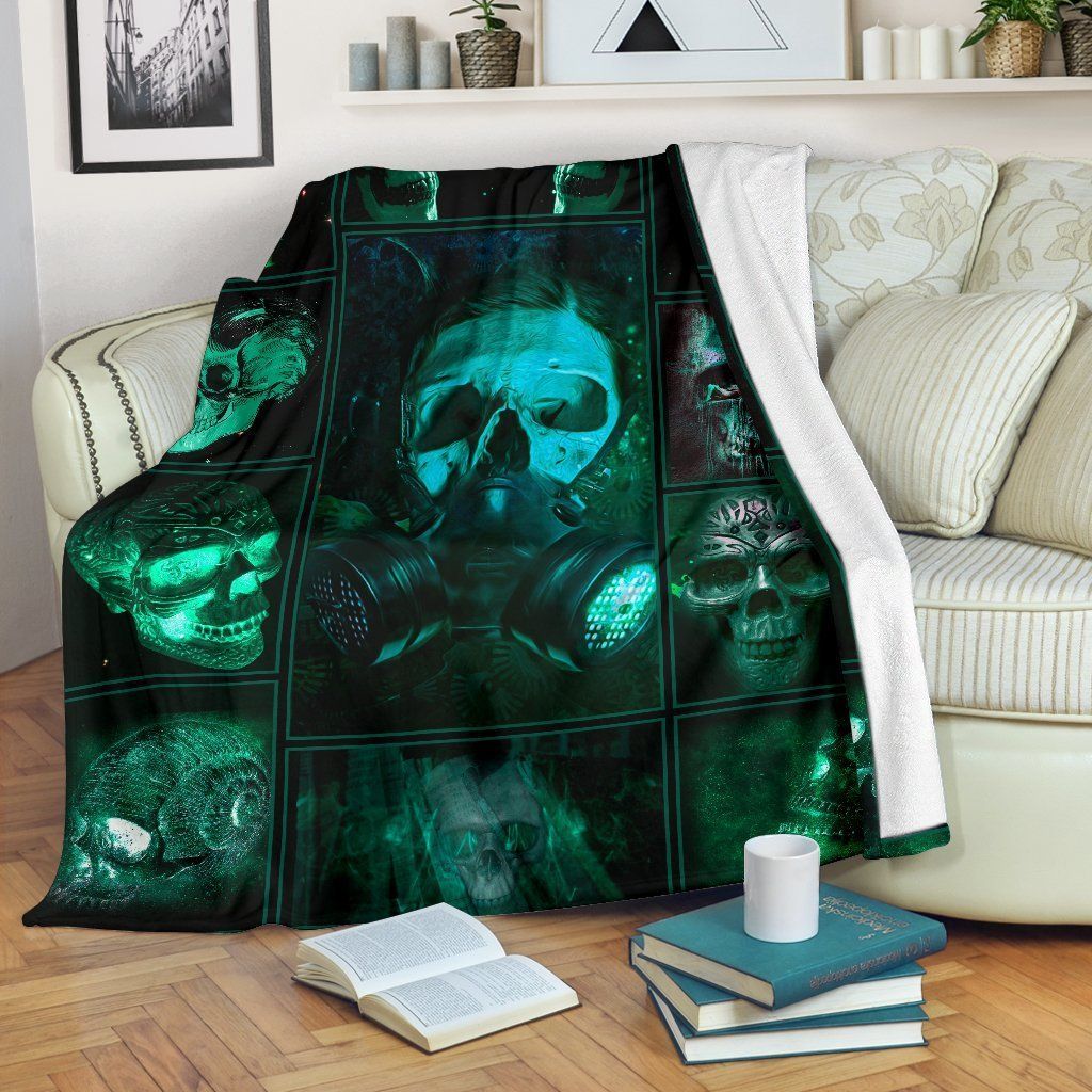 Skull Sherpa Fleece Blanket