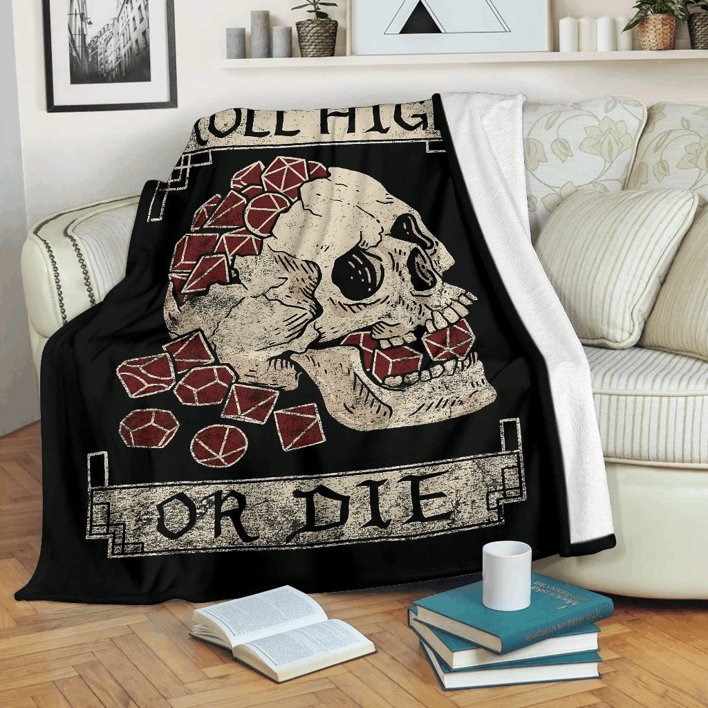 Skull Sherpa Fleece Blanket