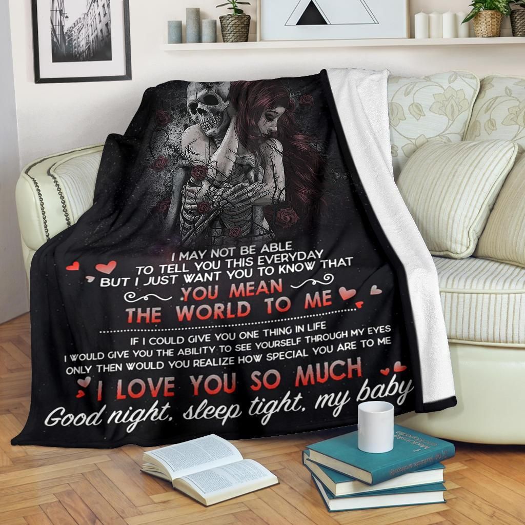 Skull Sherpa Fleece Blanket