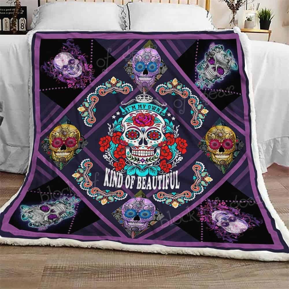 Skull Sherpa Fleece Blanket