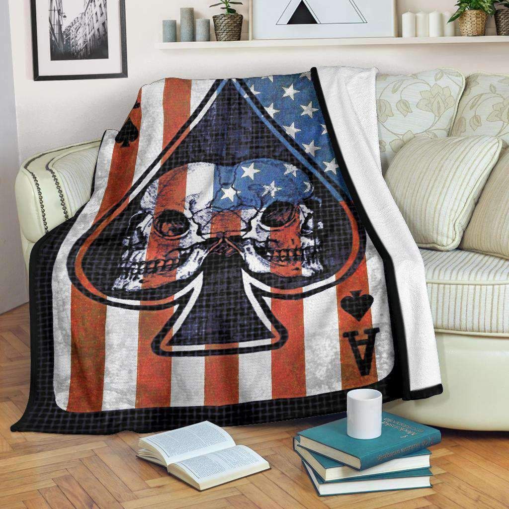 Skull Sherpa Fleece Blanket