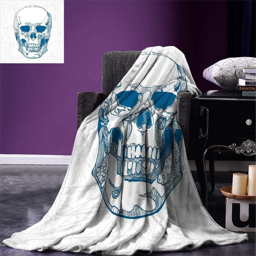 Skull Sherpa Fleece Blanket