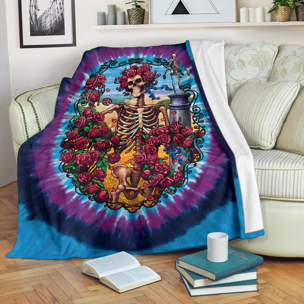 Skull Sherpa Fleece Blanket