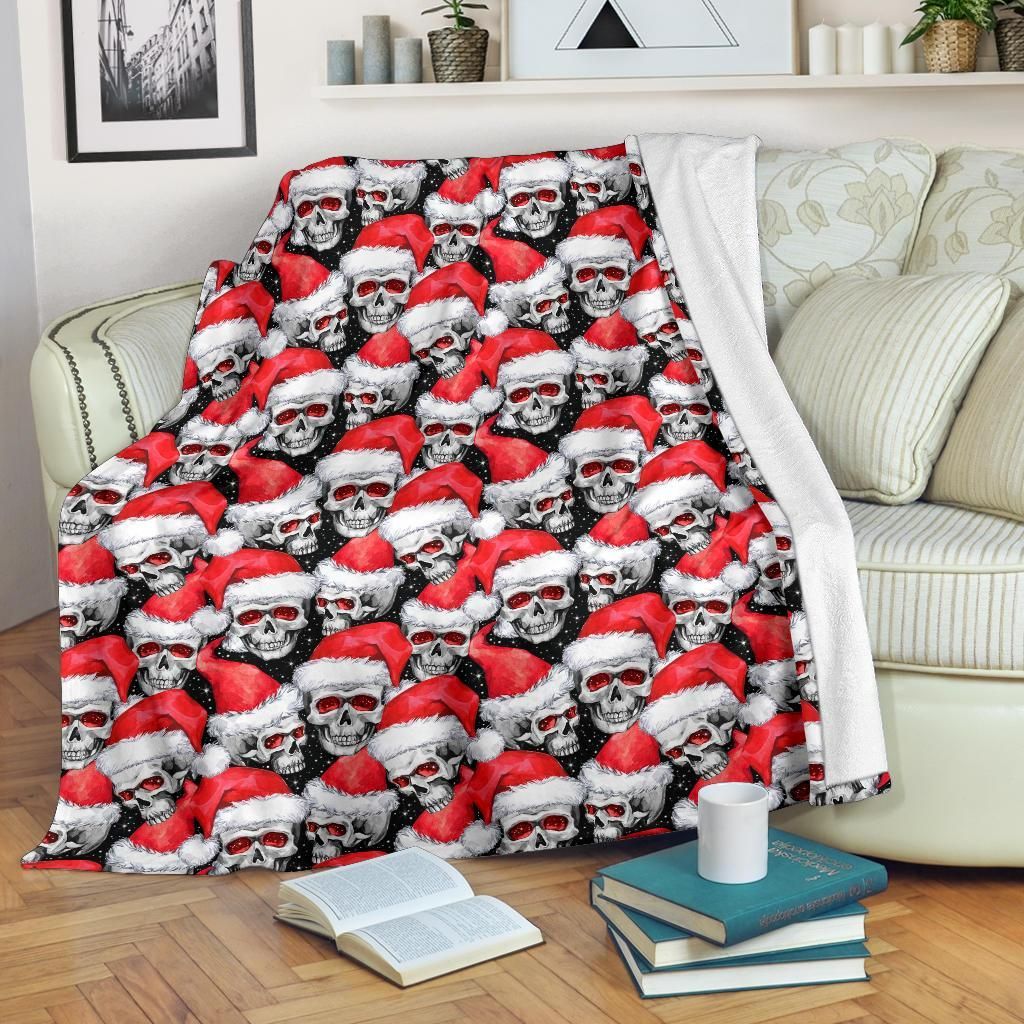 Skull Sherpa Fleece Blanket