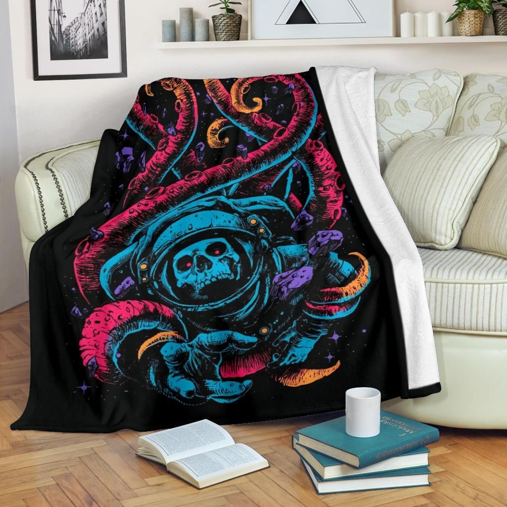 Skull Sherpa Fleece Blanket