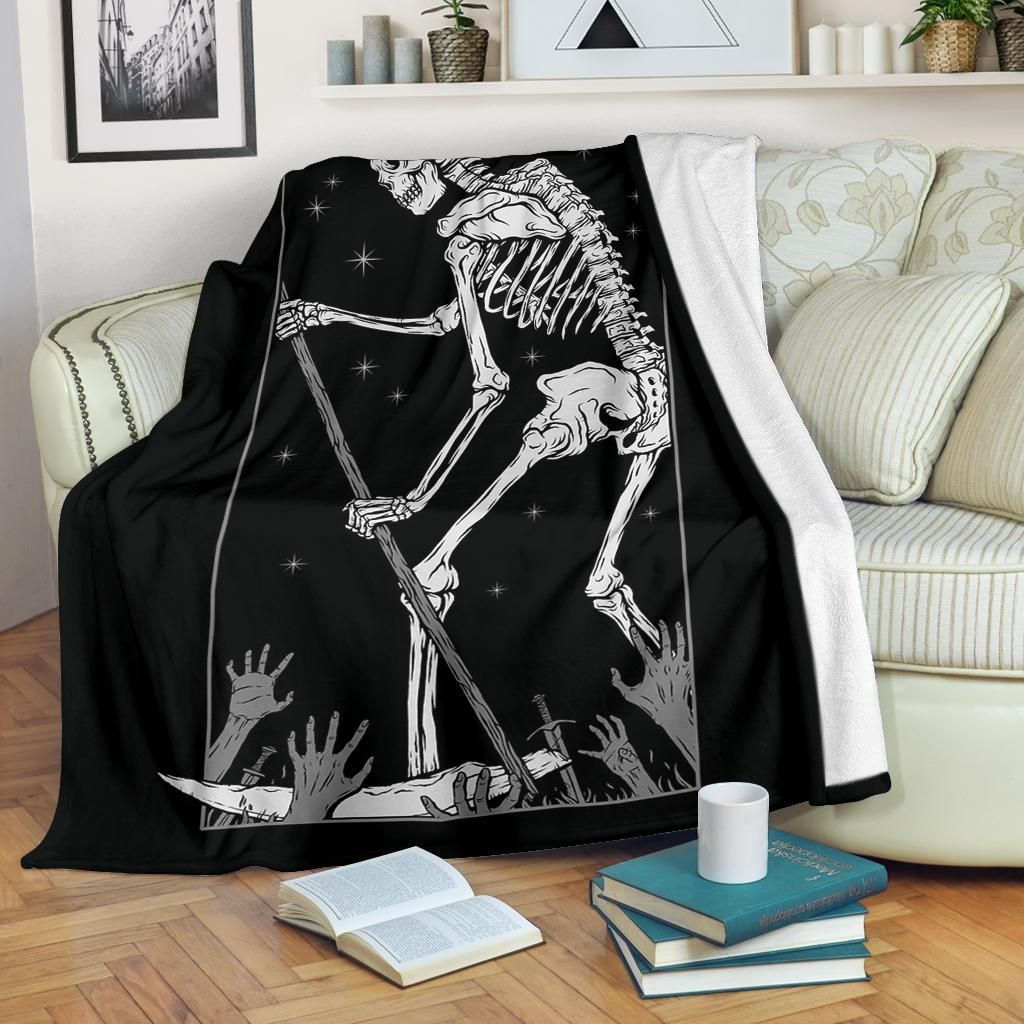 Skull Sherpa Fleece Blanket