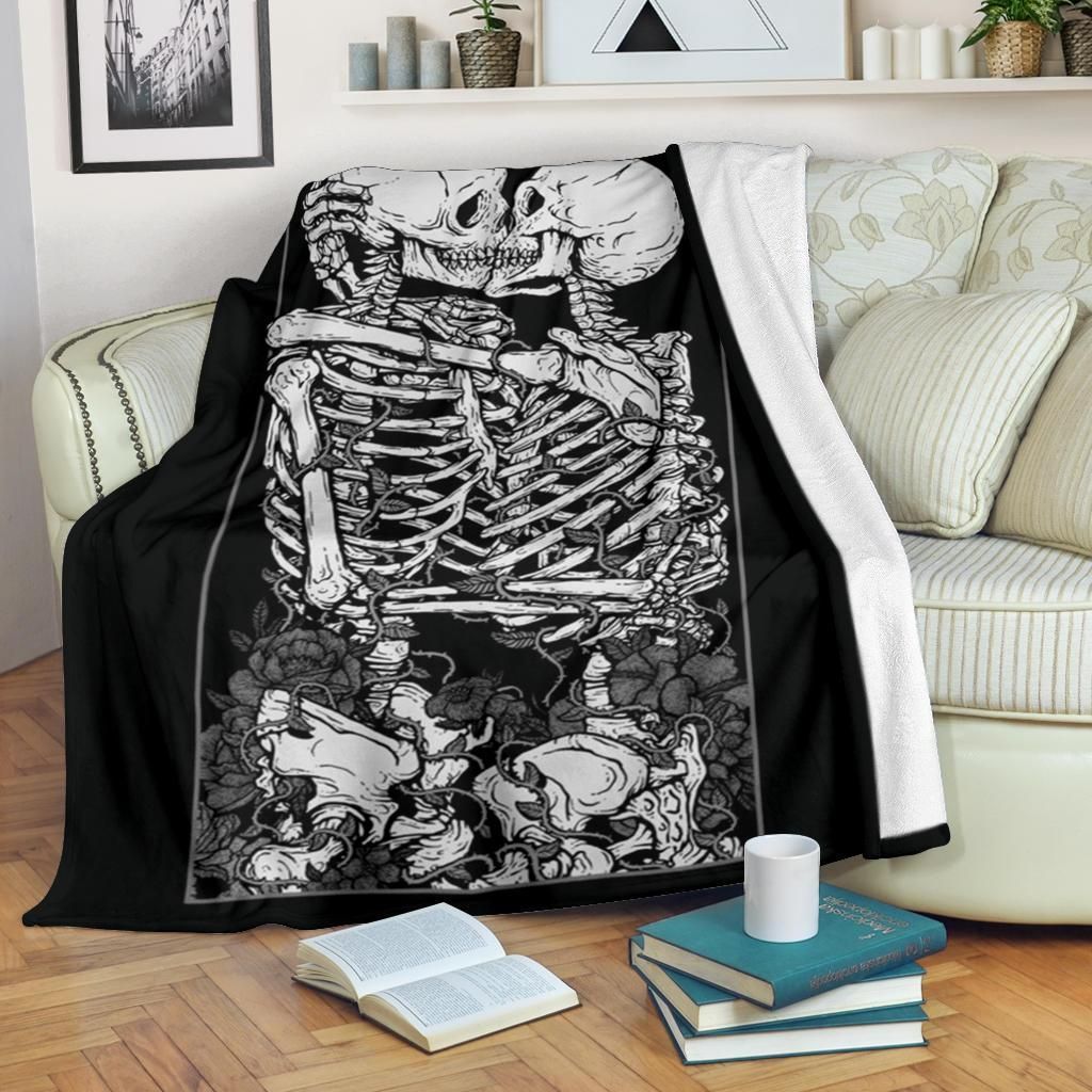 Skull Sherpa Fleece Blanket