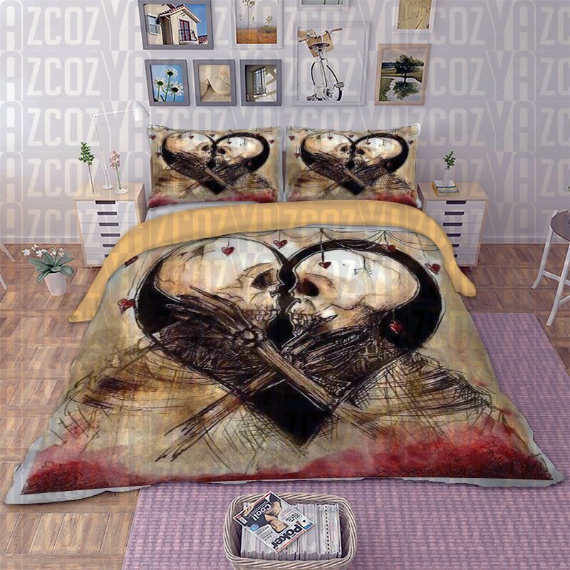 Skull Couple Bedding Set