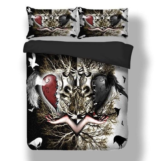 Skull Couple Bedding Set