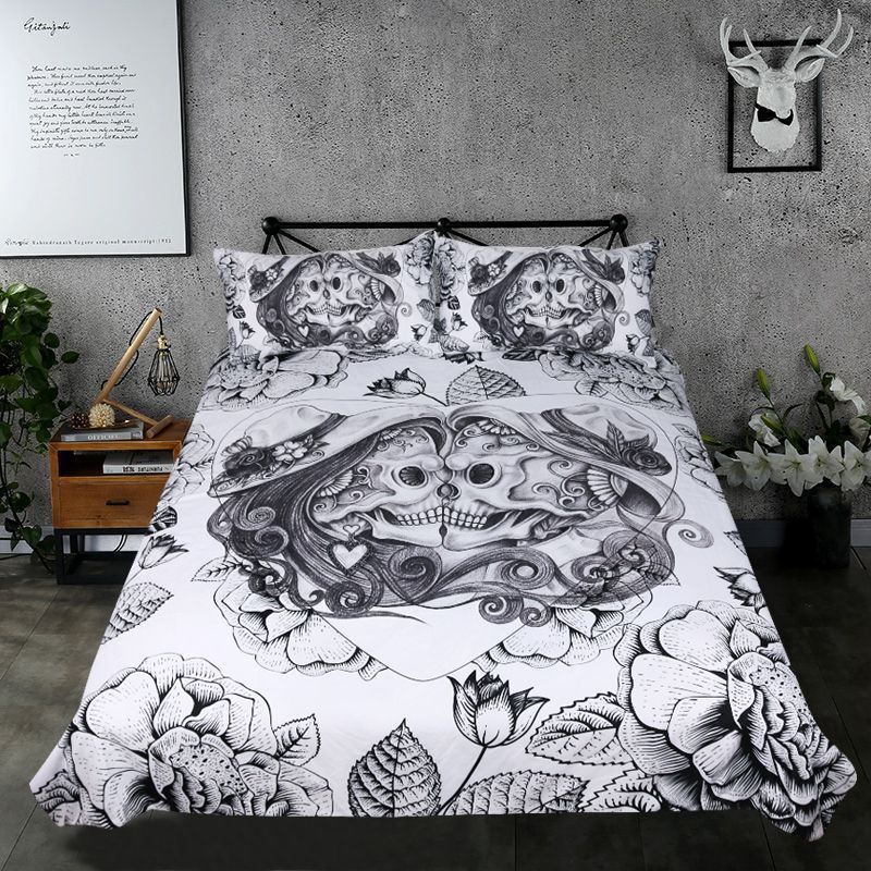 Skull Couple Bedding Set