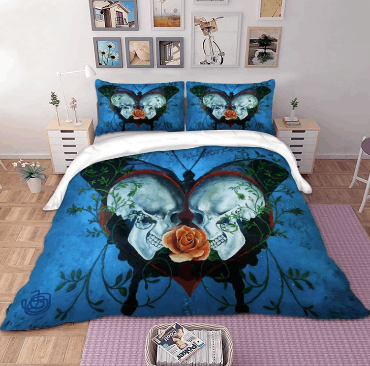 Skull Couple Bedding Set