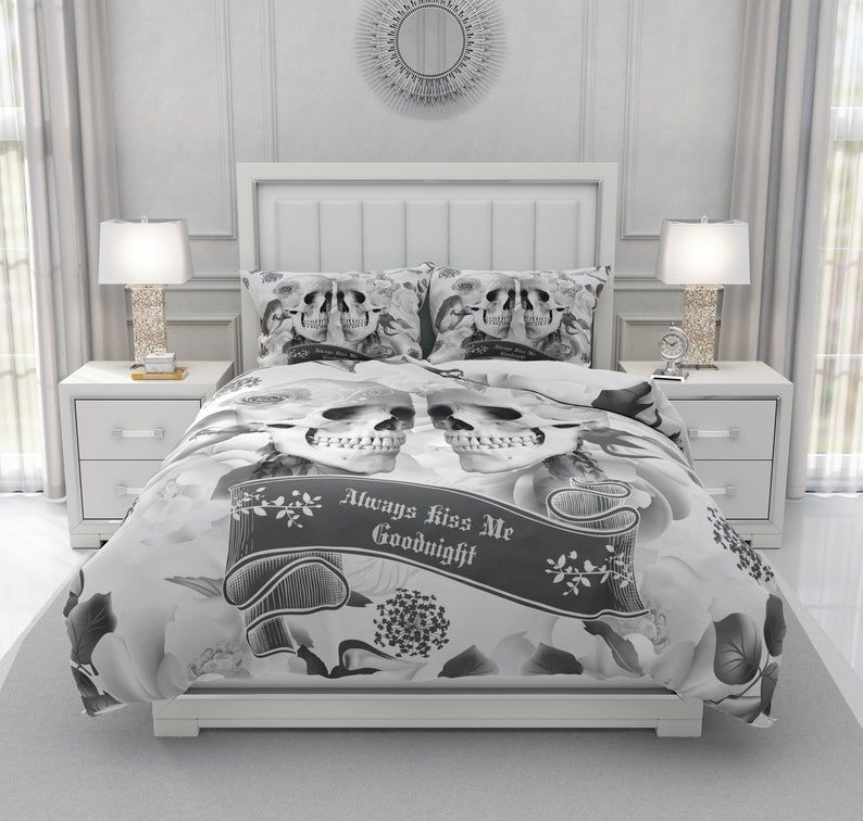 Skull Couple Duvet Bedding Set