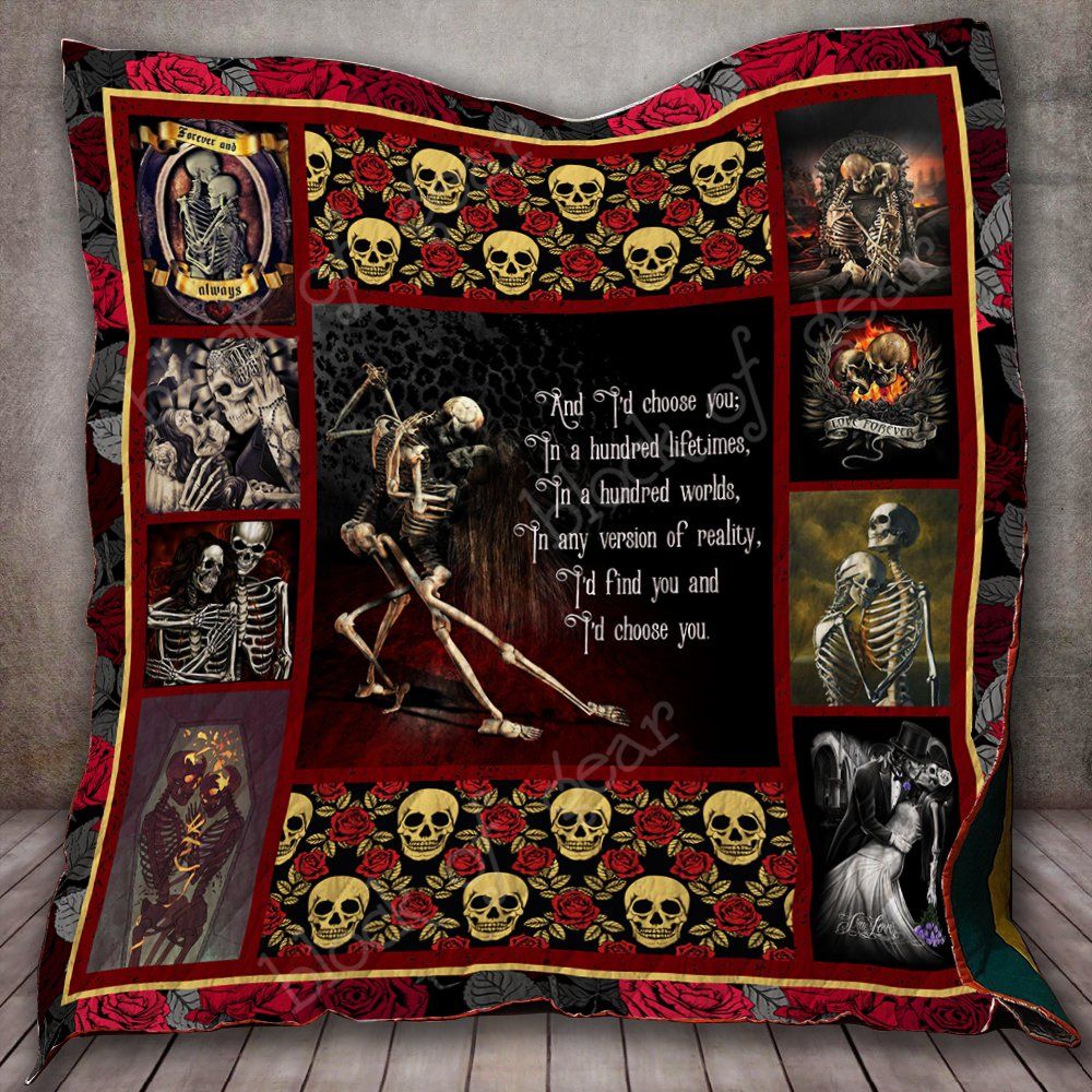 Skull Couple Quilt Th737 Dhc11121709Dd