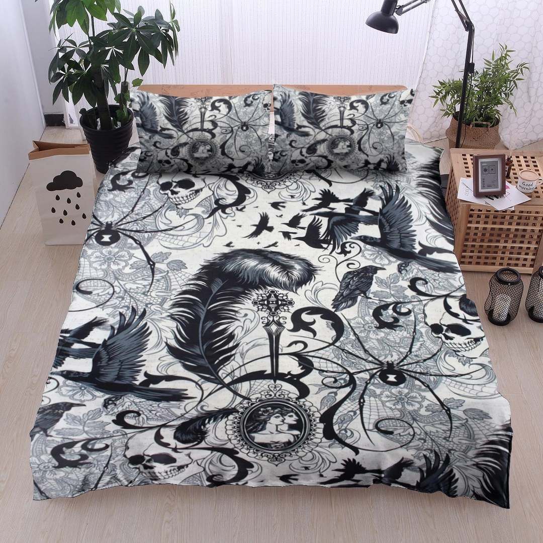 Skull Crow Bedding Set