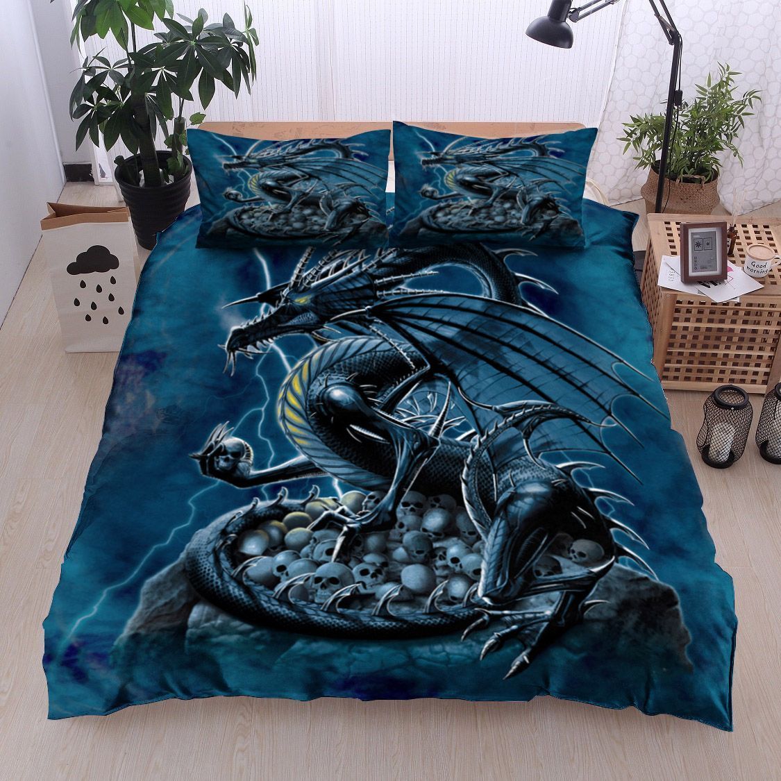 Skull Dragon Bedding Set