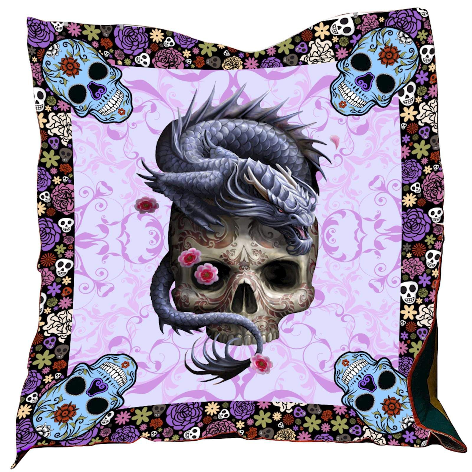 Skull Dragon Washable Quilt Blanket 0201 03 Dhc1312425Dd