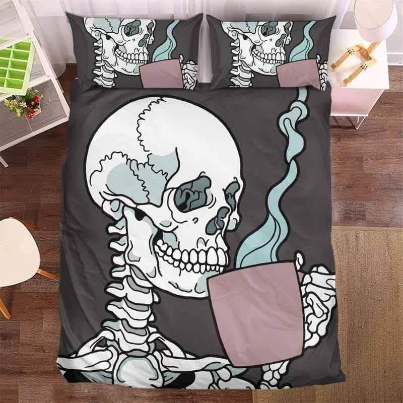 Skull Drink Coffee Bedding Set