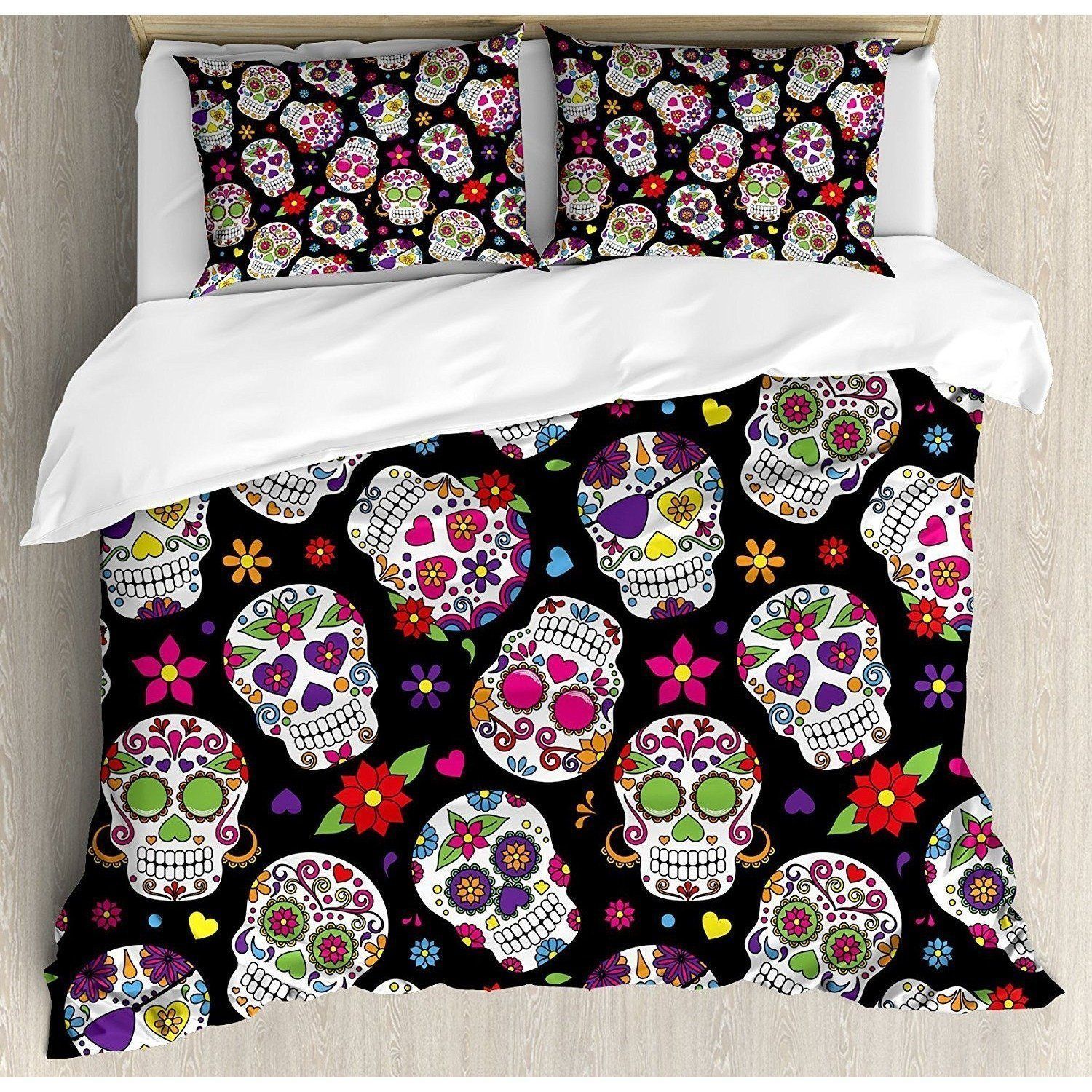 Skull Festive Graveyard Ritual Figures Bedding Set