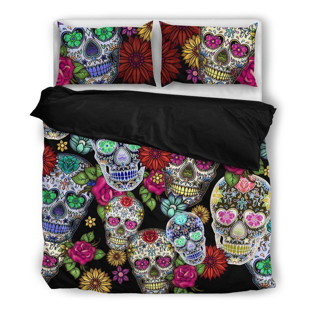 Skull Flower Bedding Set