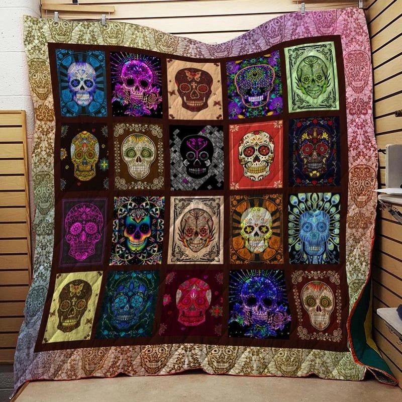 Skull Full Moon Quilt Blanket DHC3112767TD