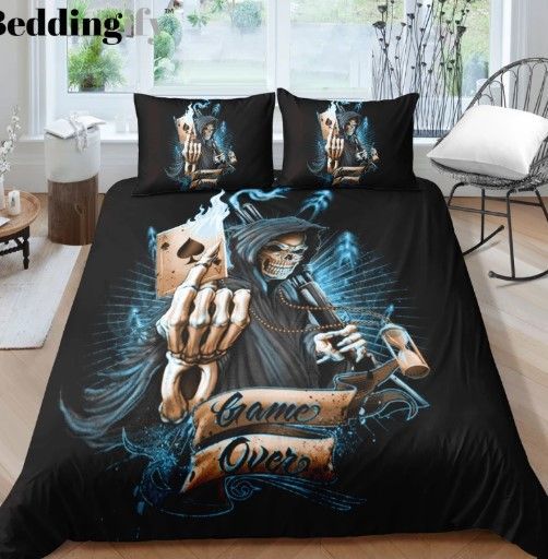 Skull Game Card Bedding Set