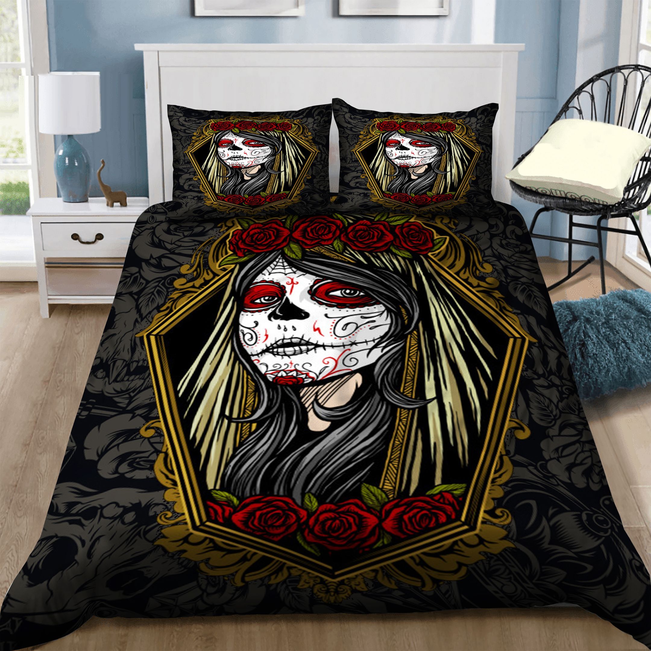 Skull Girl  Bedding Set